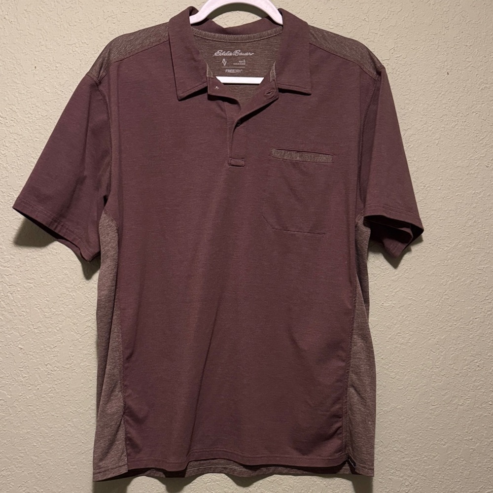 Eddie Bauer Men's Burgundy Polo Shirt
